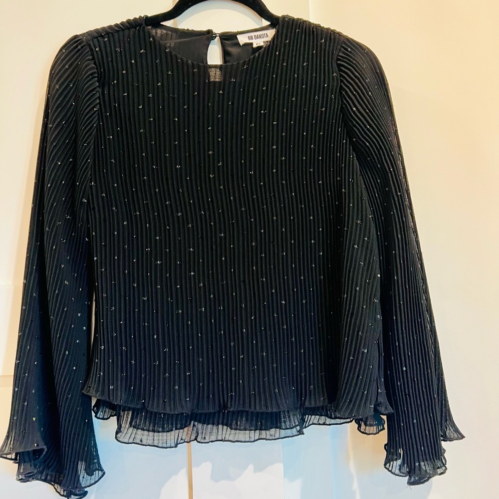 BB Dakota pleated chiffon style top